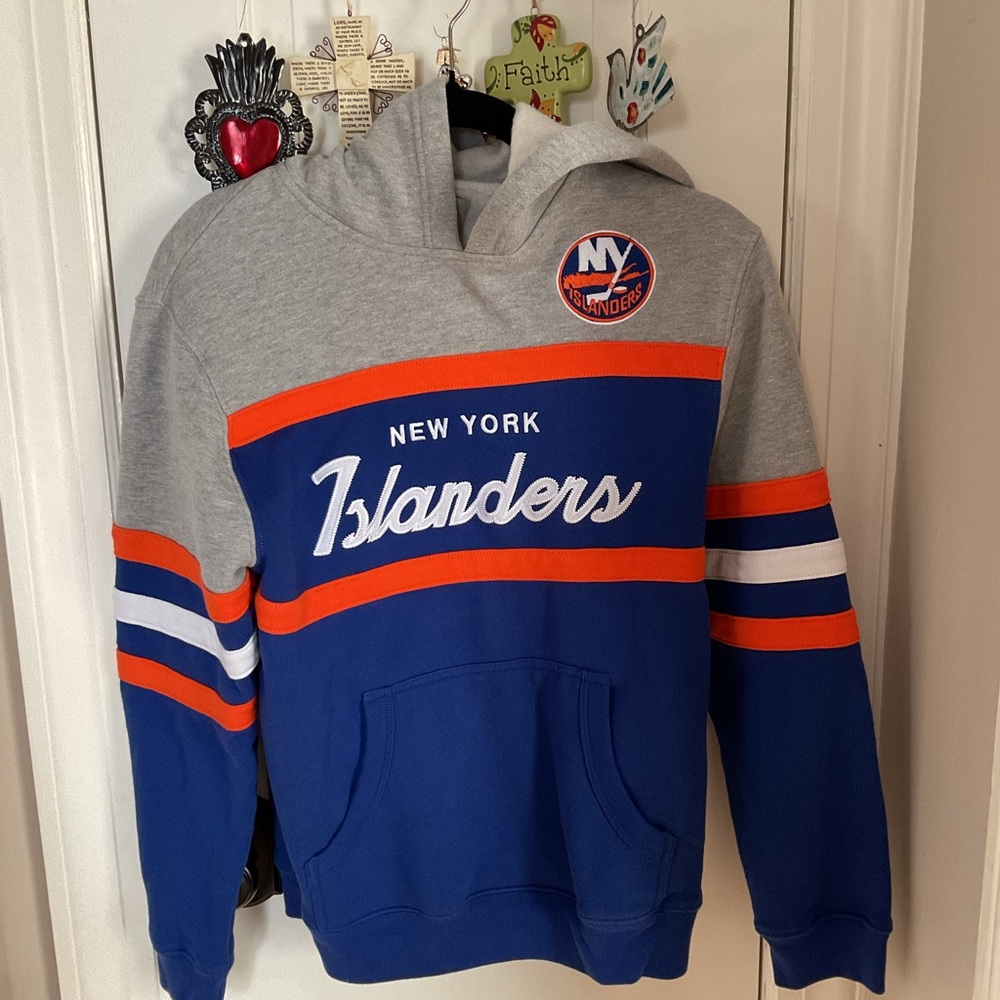 Mitchell & Ness Gray Hoodie Youth Size Large